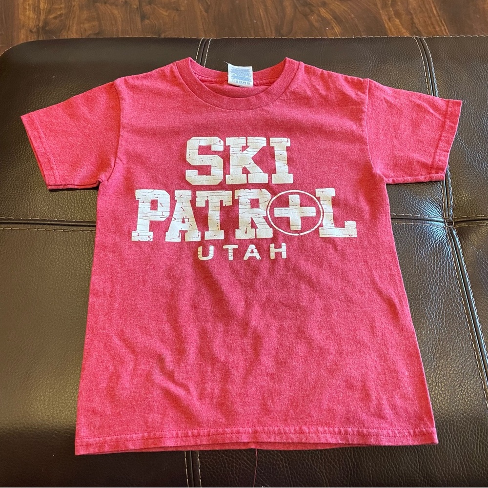 Ski Patrol Utah Kids Red T-Shirt